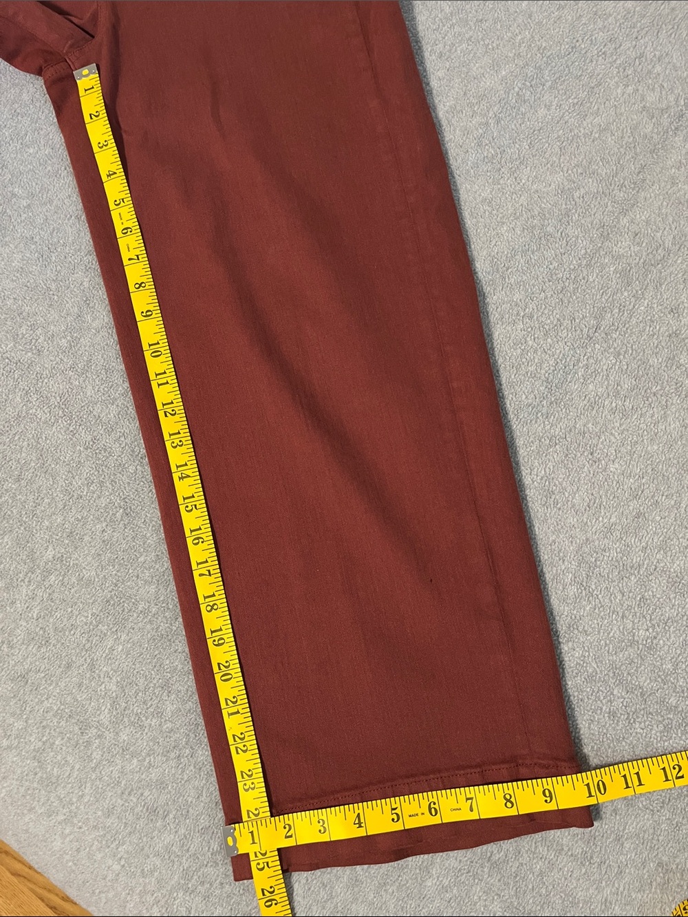 Chicos Wide Leg Ankle Pants 10 Sailor Nautical High Rise Brown Button Pullup - Picture 4 of 10